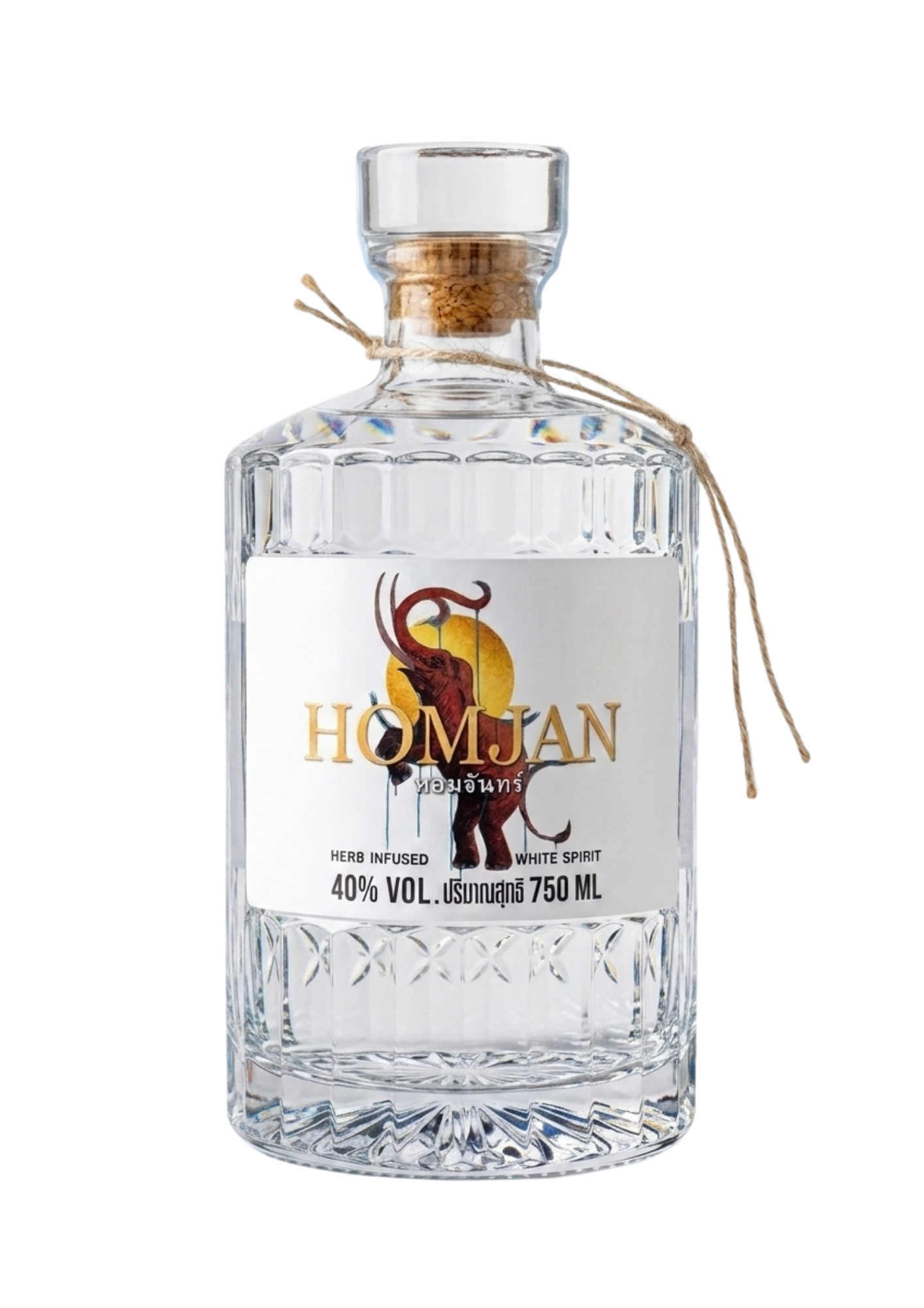 HOMJAN Thai premium white spirit bottle, 750 ml at 40% ABV